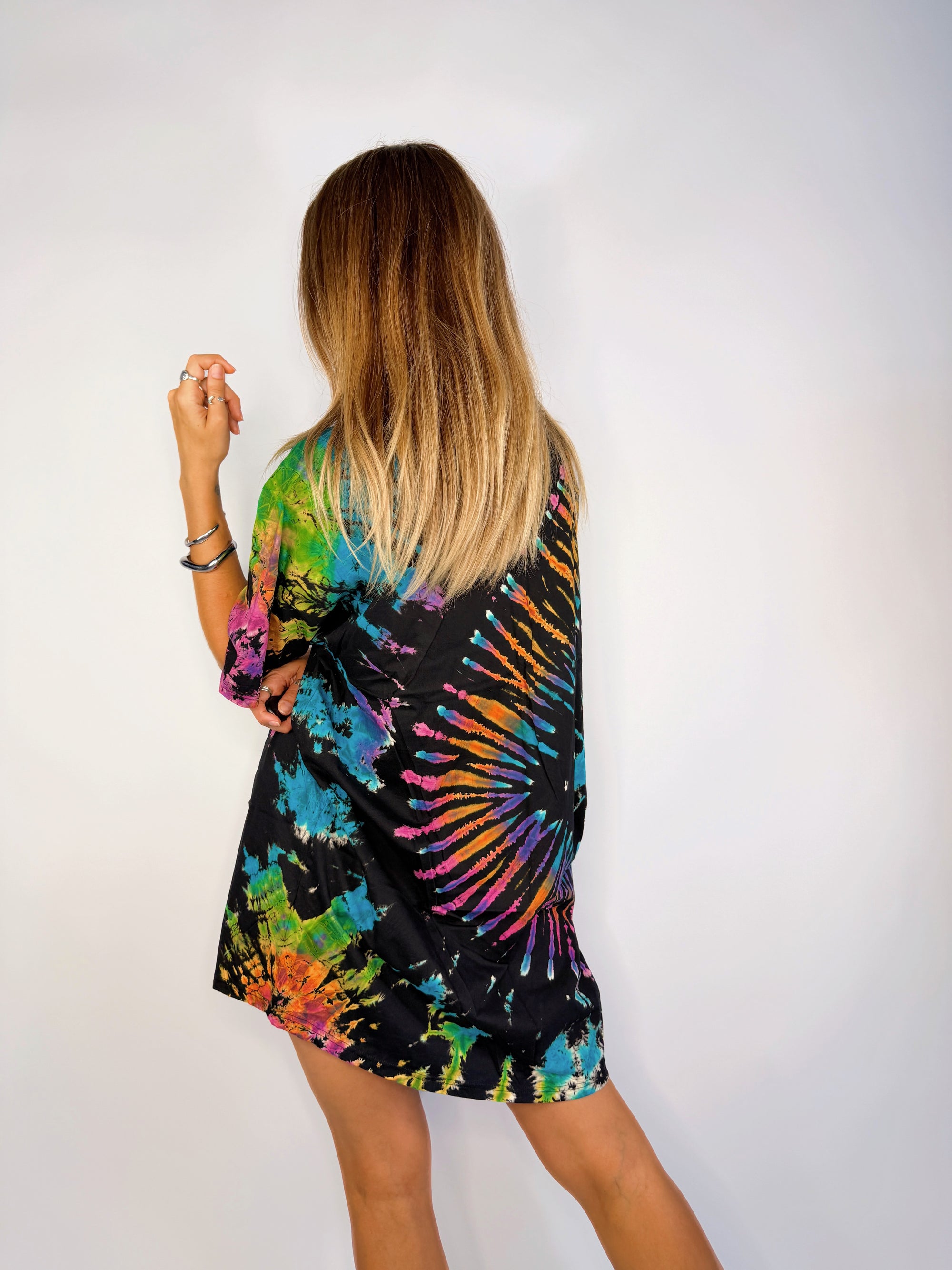 Tee Dress ~ Black + Rainbow - Only Lovers Left