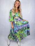 Tiered Midi Skirt (Fluorite) - Size L/XL