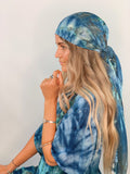 70's Head Scarf (Deep Blue)